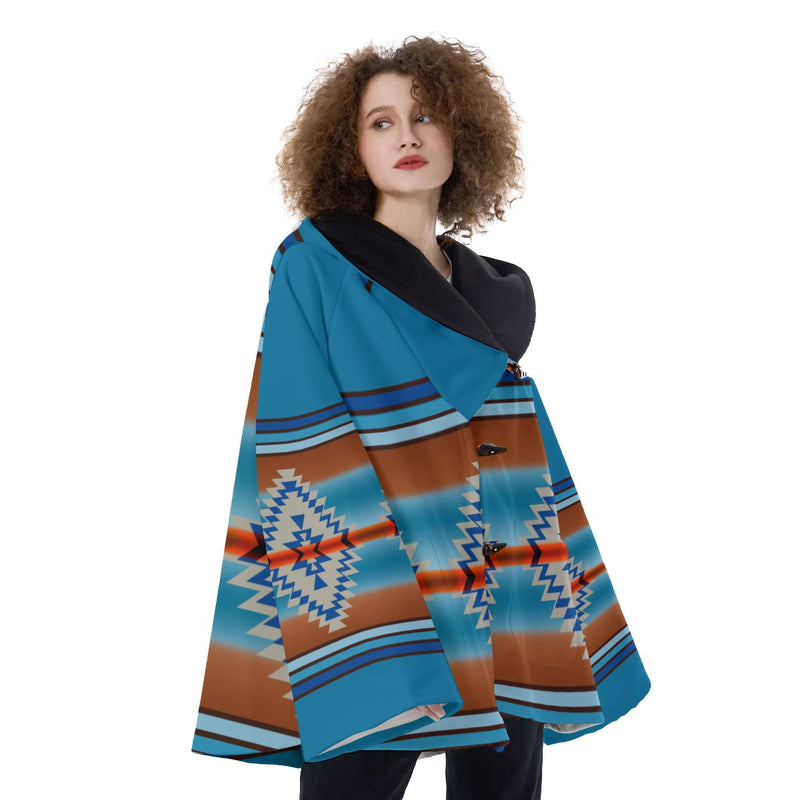 Native American Hooded Flared Coat NBD