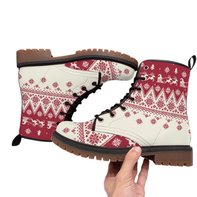 Pattern Native Leather Martin Short Boots NBD