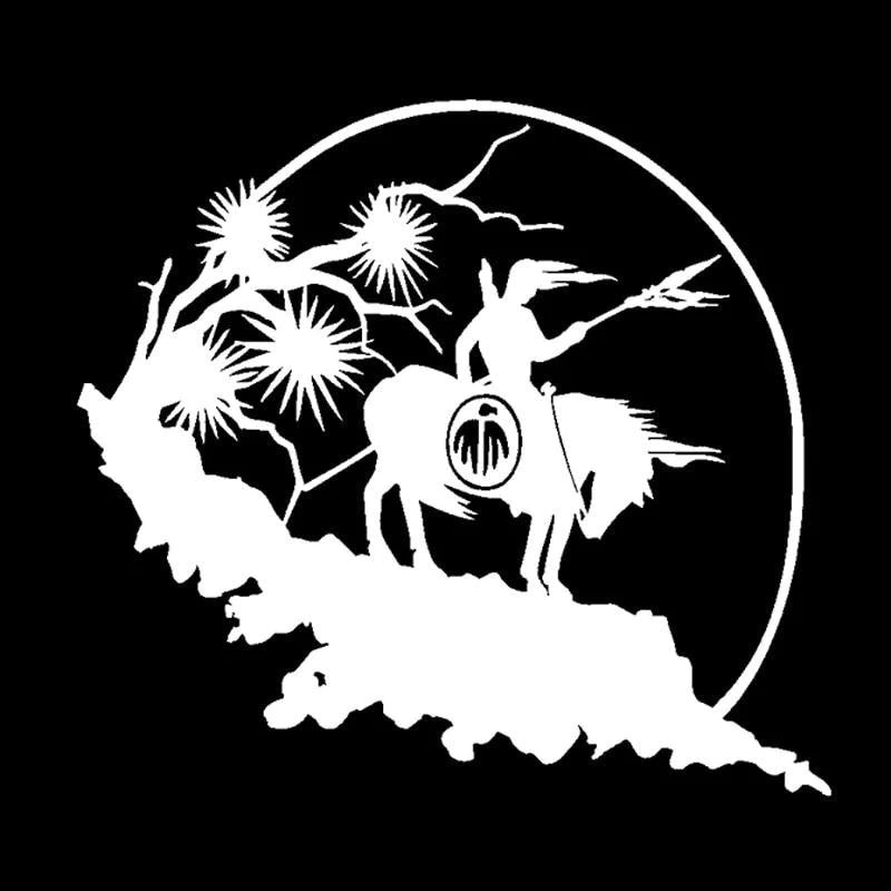 A Brave Warrior Native American Car Sticker Decal NBD