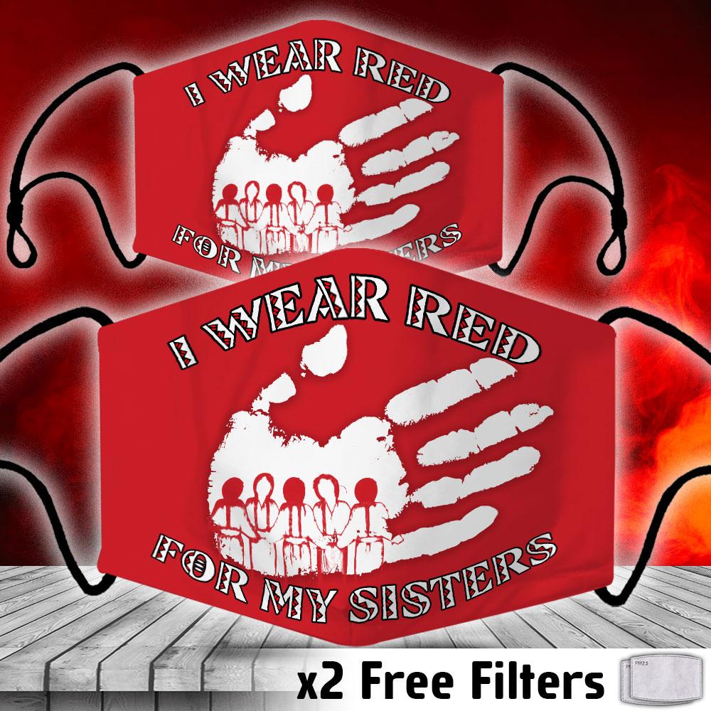 I Wear Red For My Sisters Mask NBD