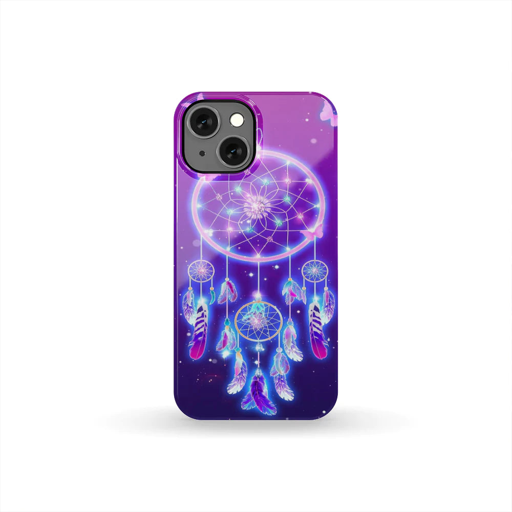 Butterflies & Dream Catcher Purple Galaxy Native American Phone Case NBD