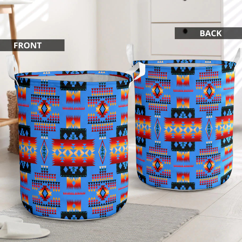 Navy Tribes Pattern Laundry Basket 8 NBD