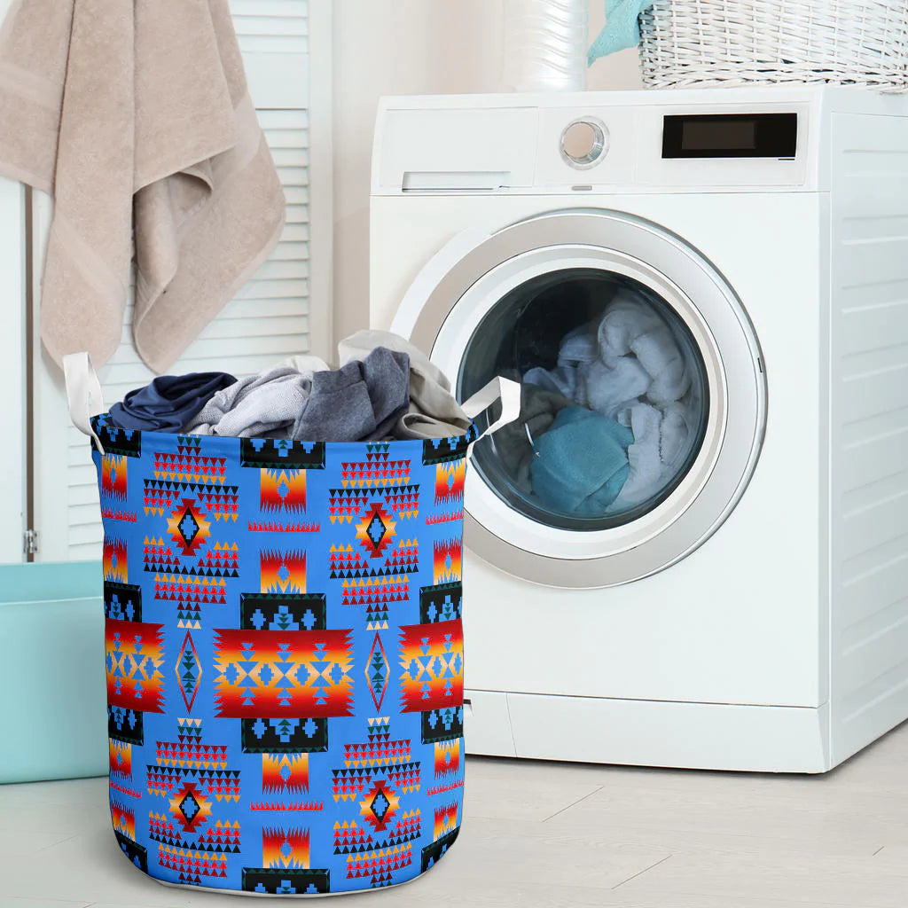 Navy Tribes Pattern Laundry Basket 8 NBD