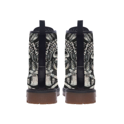 Skull Native  Leather Martin Short Boots NBD