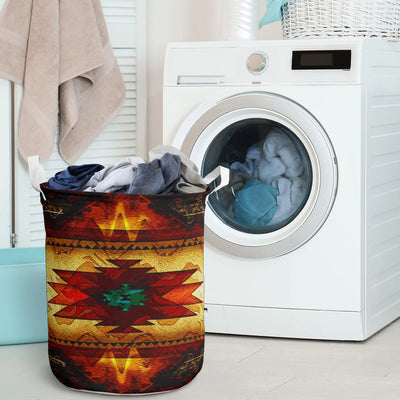 United Tribes Brown Design Laundry Basket 9 NBD