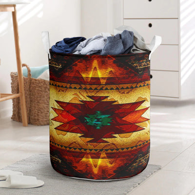 United Tribes Brown Design Laundry Basket 9 NBD