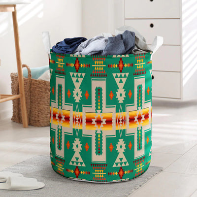 Light Green Tribe Design Laundry Basket NBD