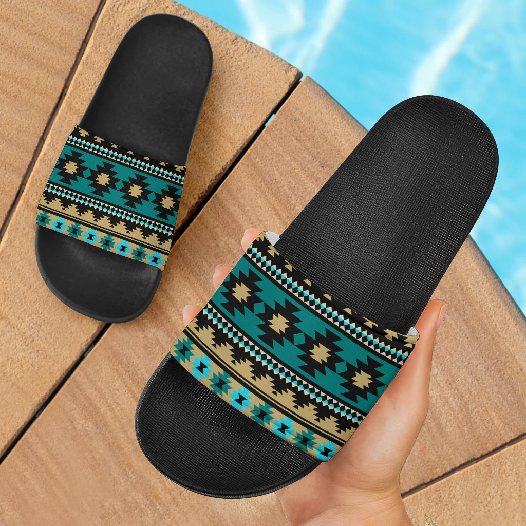 Pattern Native American Slide Sandals NBD