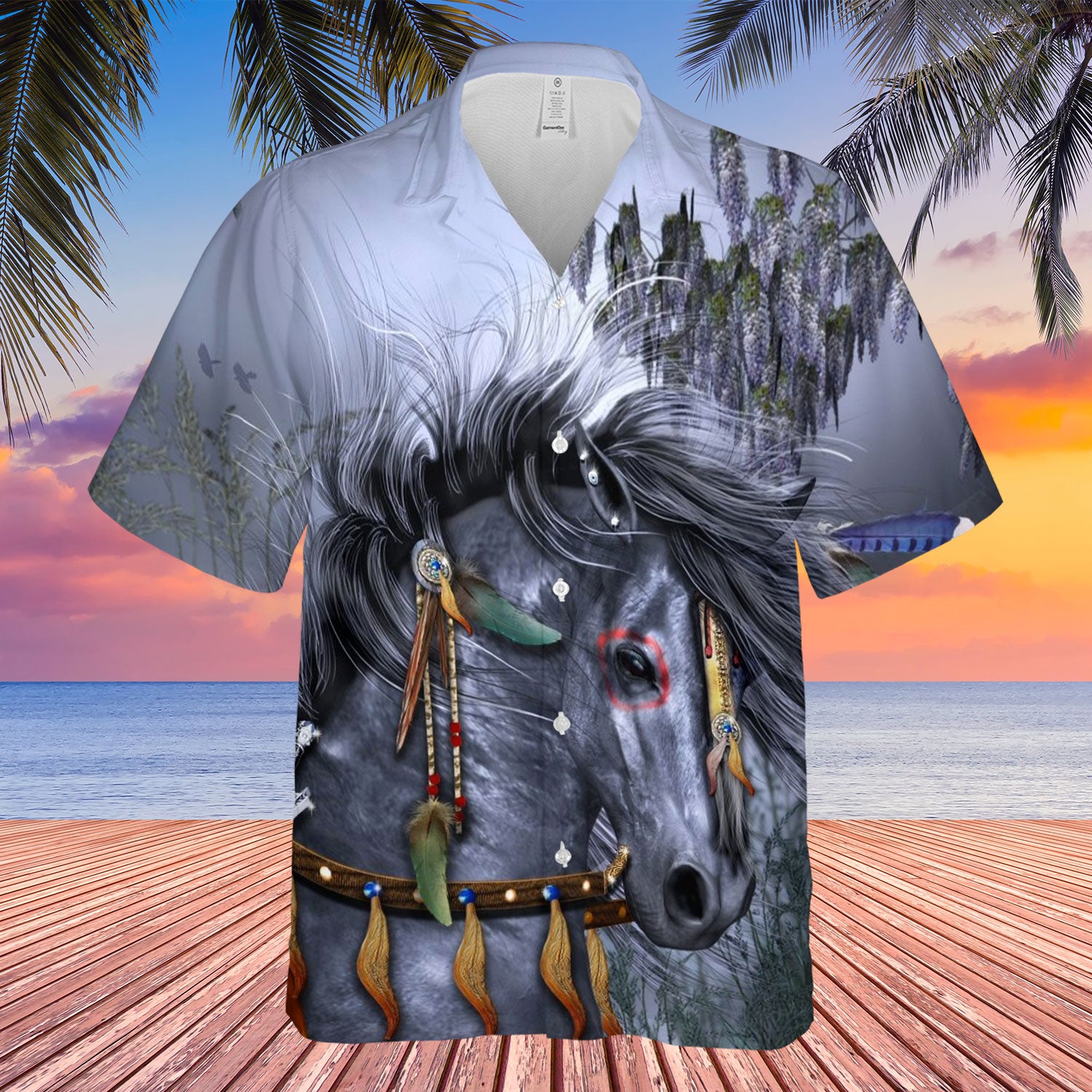 Native Horse Hawaiian Shirt NBD