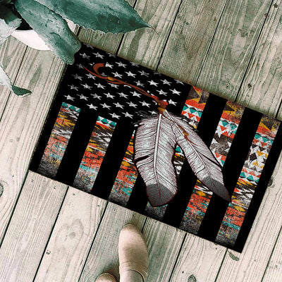 Flag Feather Native Doormat