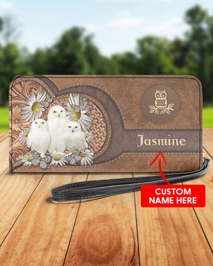 CUSTOM NAME HERE - Native American Wolves Womens Clutch Purse 07 NBD