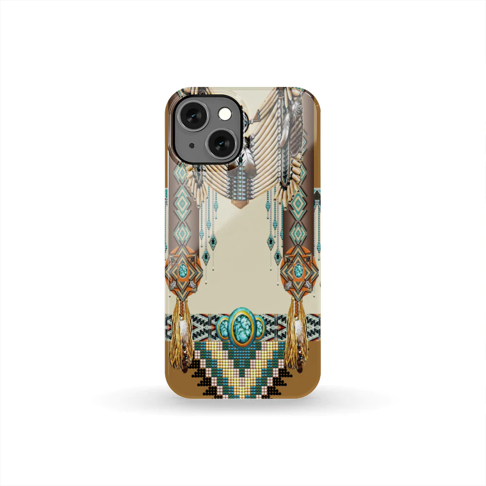 Brown Pattern Breastplate Native American Phone Case NBD