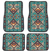 Tribe Blue Pattern Front And Back Car Mats