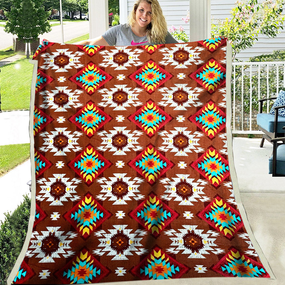 Brown Pattern Fleece Blanket