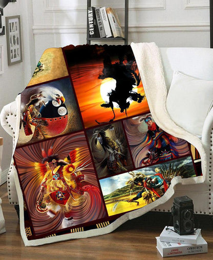 Native Dancer Fleece Blanket