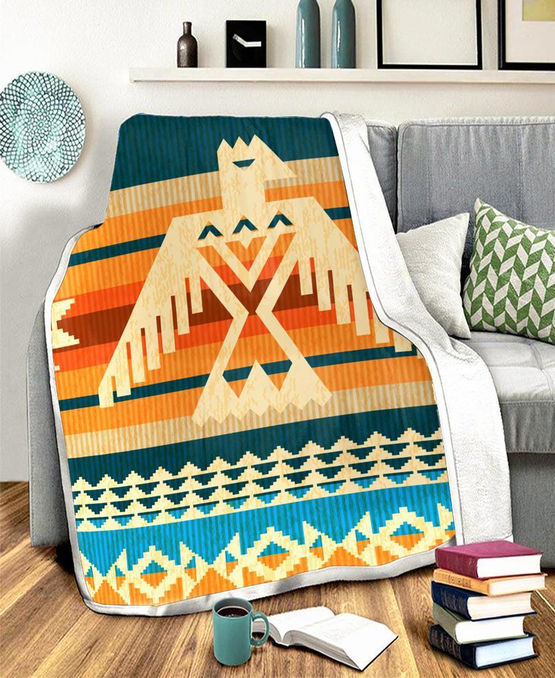 Border Pattern Fleece Blanket