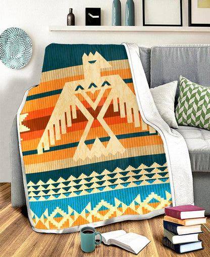 Border Pattern Fleece Blanket