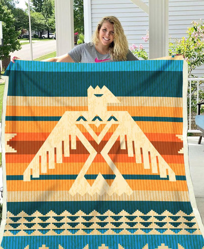 Border Pattern Fleece Blanket