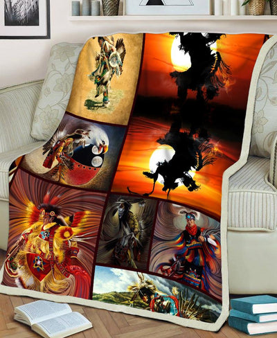 Native Dancer Fleece Blanket