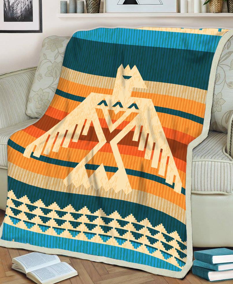 Border Pattern Fleece Blanket