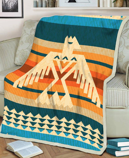 Border Pattern Fleece Blanket