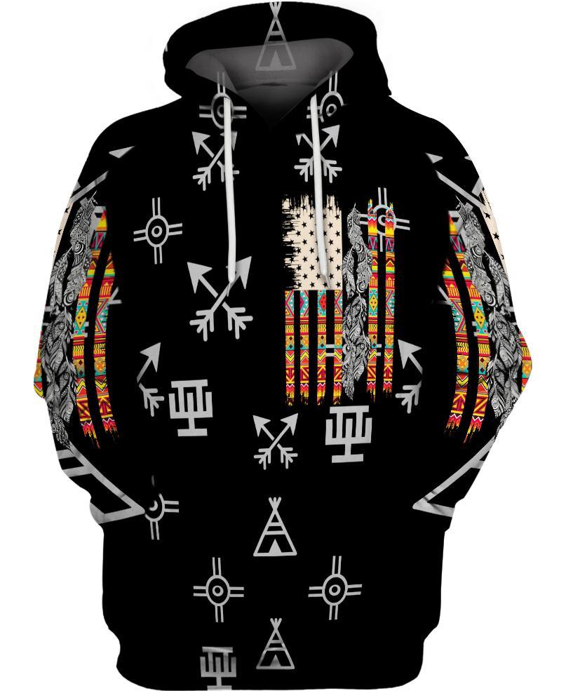 Native Flag 3D Hoodie - Native American Pride Shop