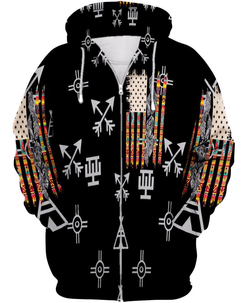 Native Flag 3D Hoodie - Native American Pride Shop