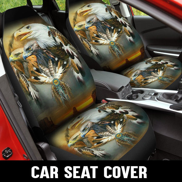 Eagle Native American Pattern Print Pet Car Seat Cover