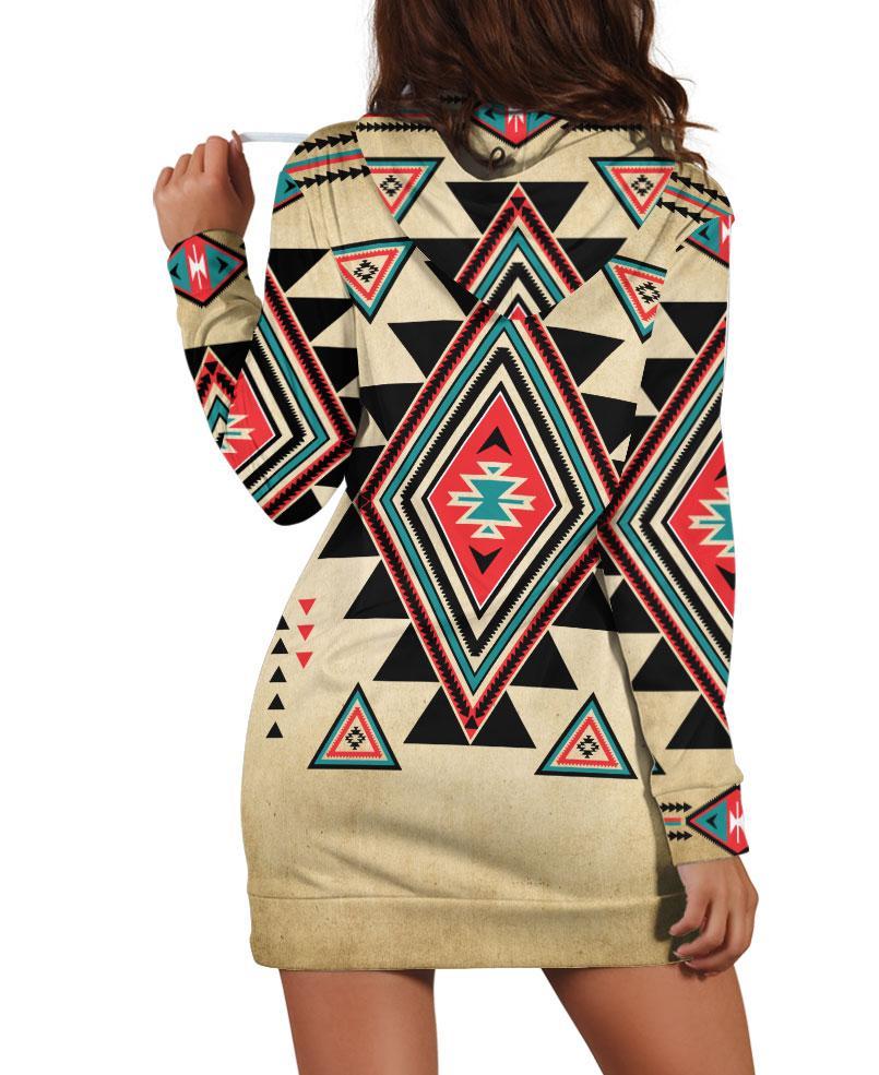Native Gentle Motifs Hoodie Dress
