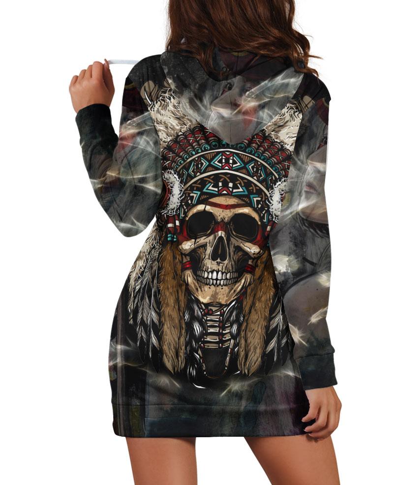 Native Skull Hoodie Dress