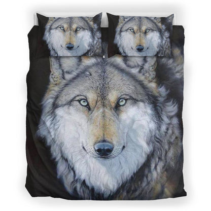 Native White Wolf Bedding Set