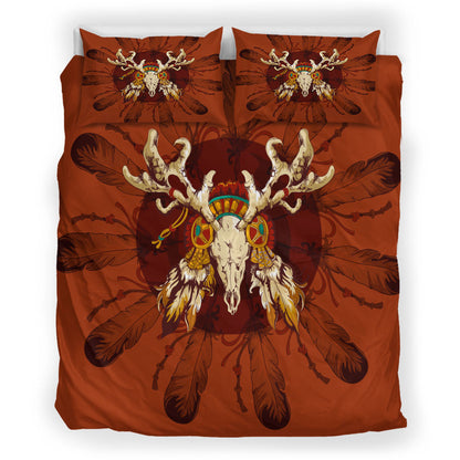 Orange Brown Native Bedding Set