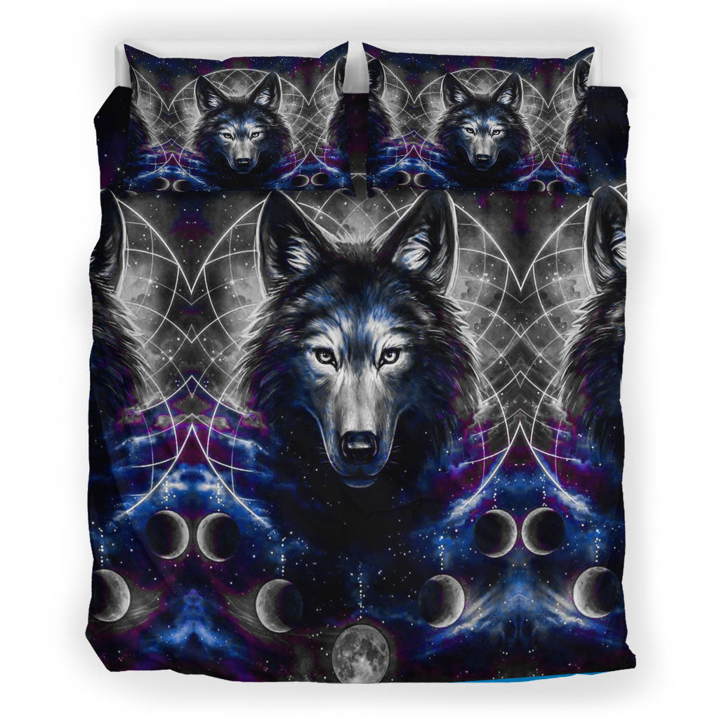 Native Wolf Bedding Set
