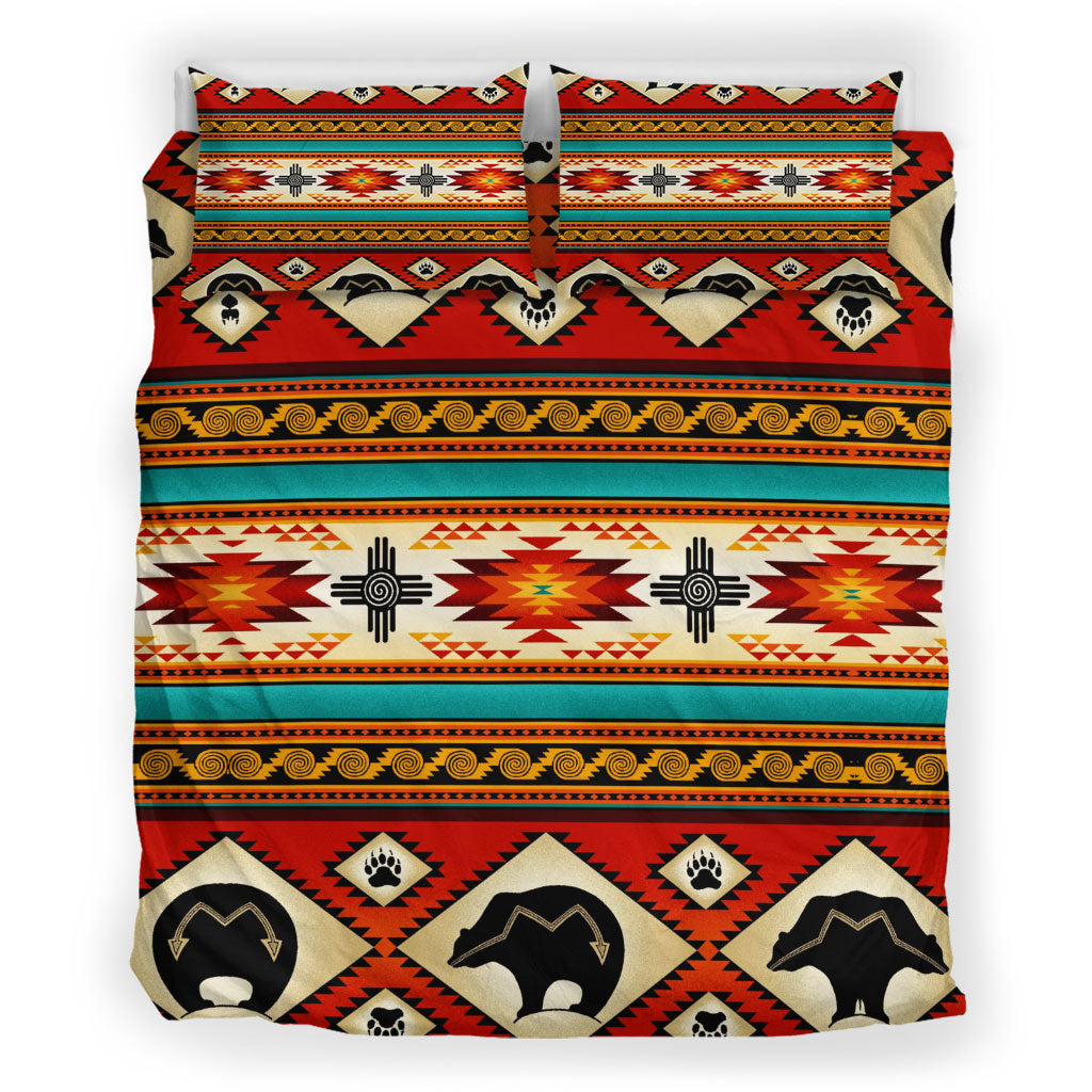 Border & Bear Patterns Bedding Set