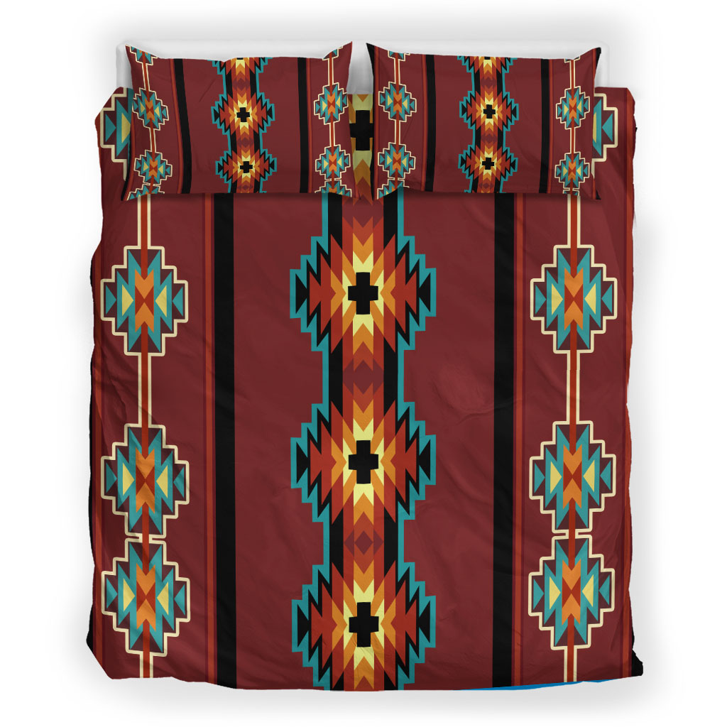 Brown Native Pattern Bedding Set