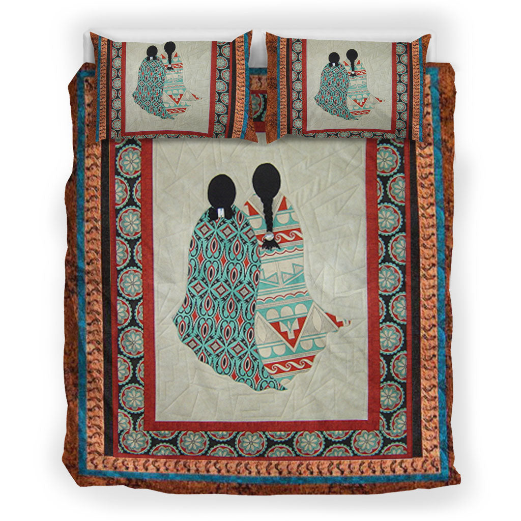 Two Girls Motifs Bedding Set