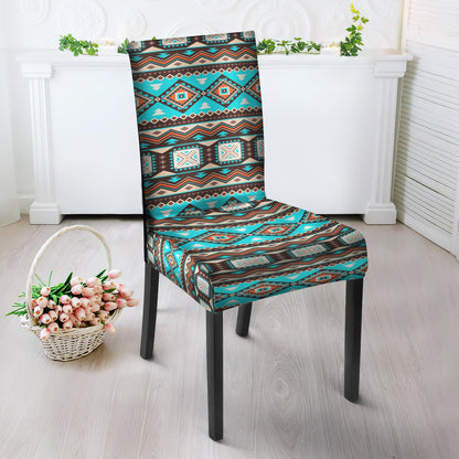 Blue Pattern Design Native American Tablecloth - Chair cover NBD
