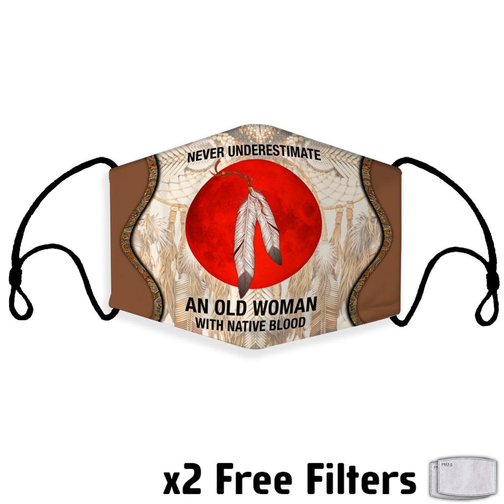 Never underestimate an old woman with native blood Mask NBD