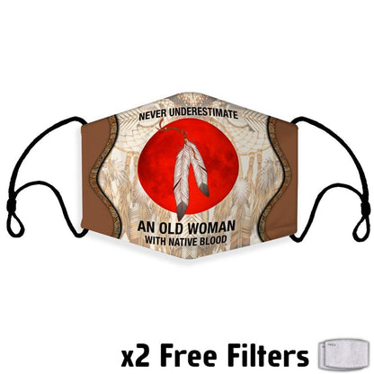 Never underestimate an old woman with native blood Mask NBD