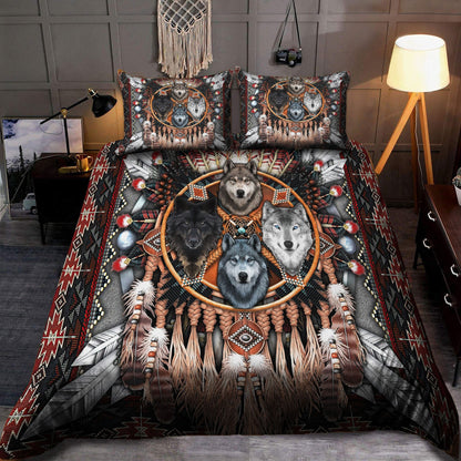 Wolf Native American Bedding Set