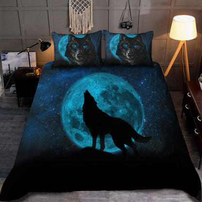 Blue Wolf Spirit Native American Bedding Set