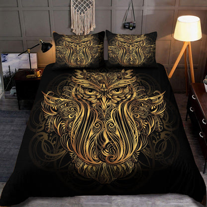 The Golden Owl Bedding Set