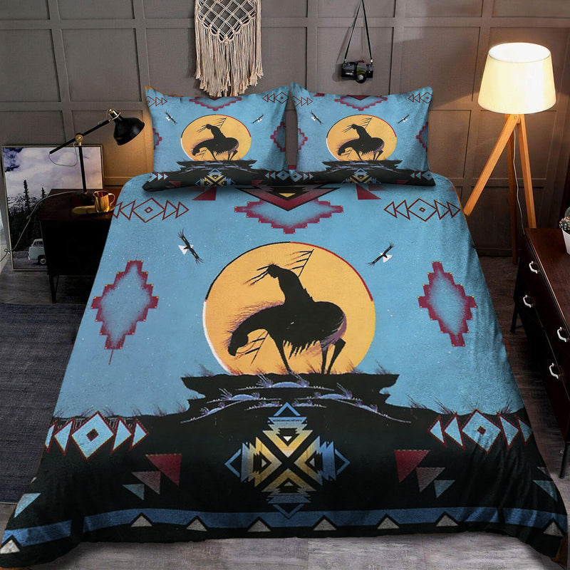 Blue Native Ride Horse Bedding Set