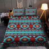 Red & Turquoise Native Pattern Bedding Set