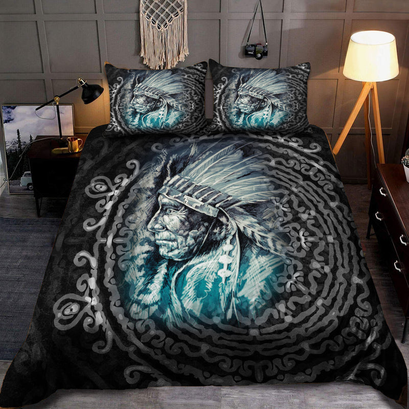 Native Turquoise Motifs Bedding Set