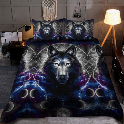 Native Wolf Bedding Set