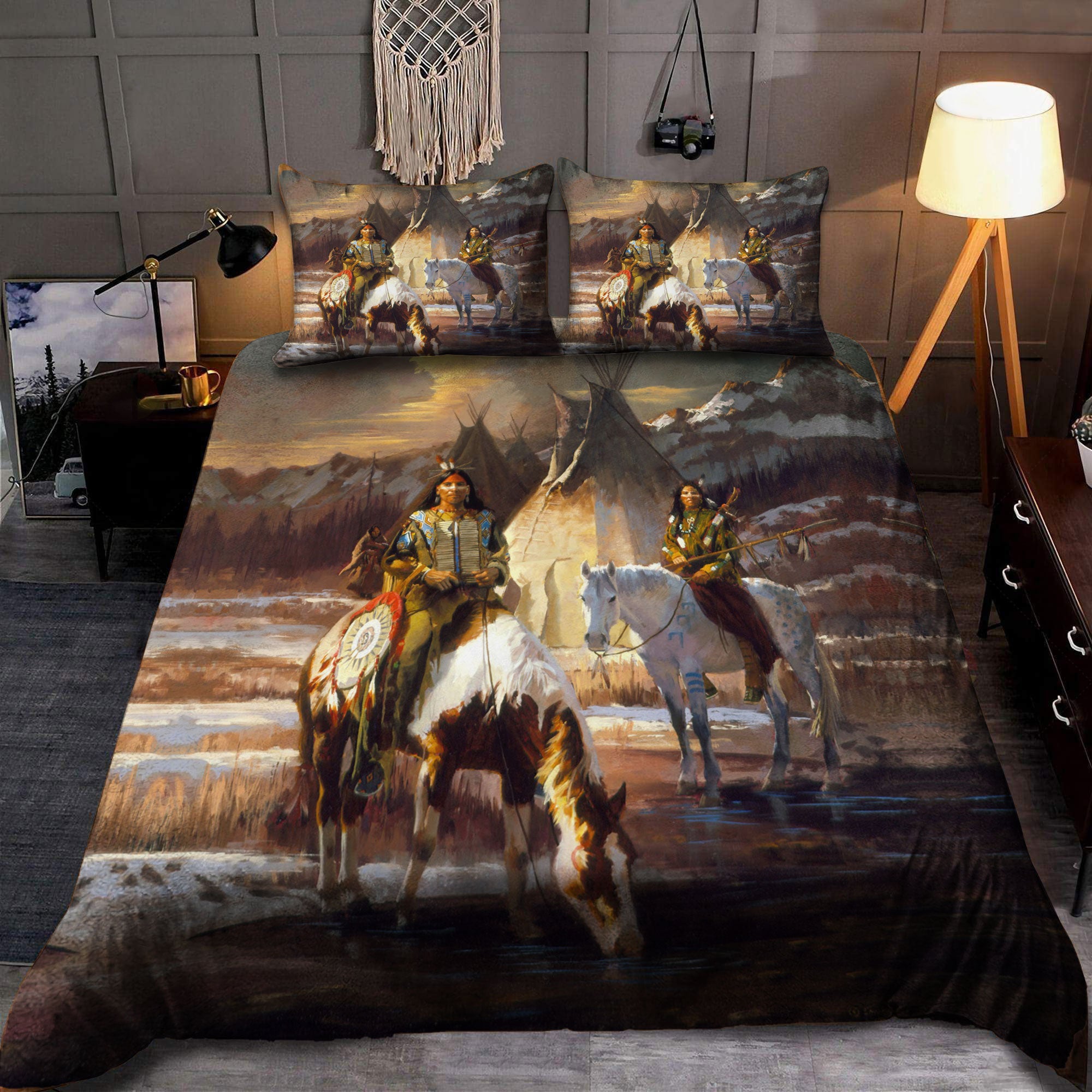 Native Village Life Bedding Set