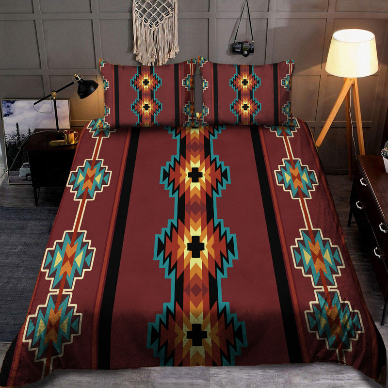 Brown Native Pattern Bedding Set