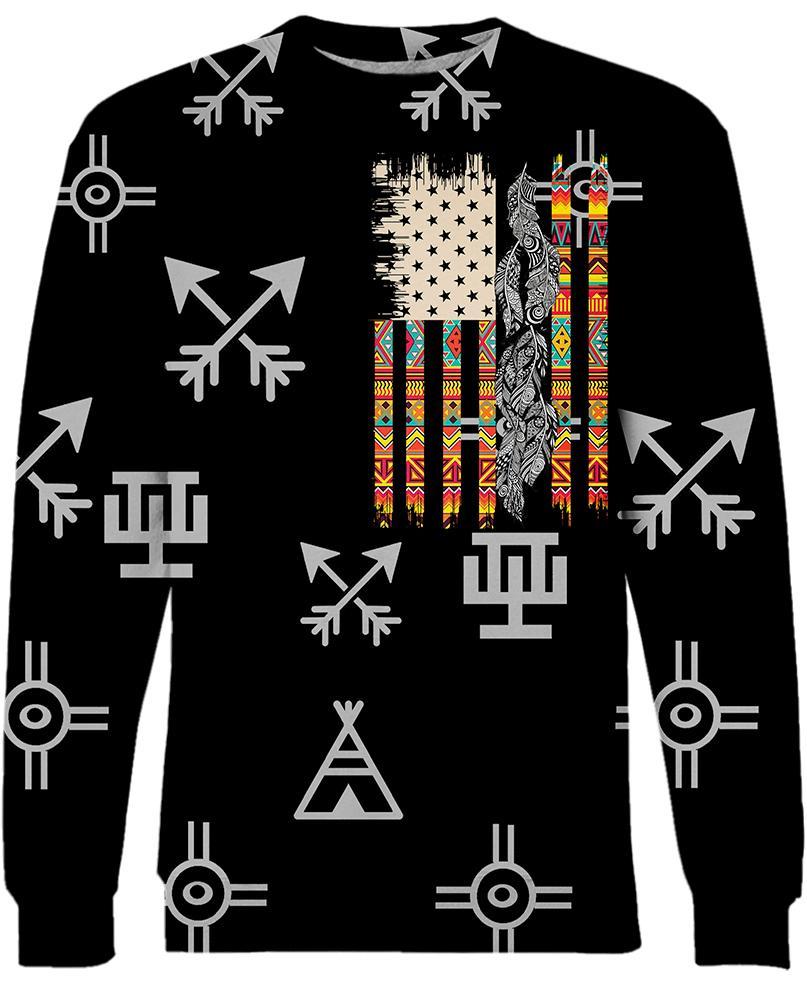 Native Flag 3D Hoodie - Native American Pride Shop