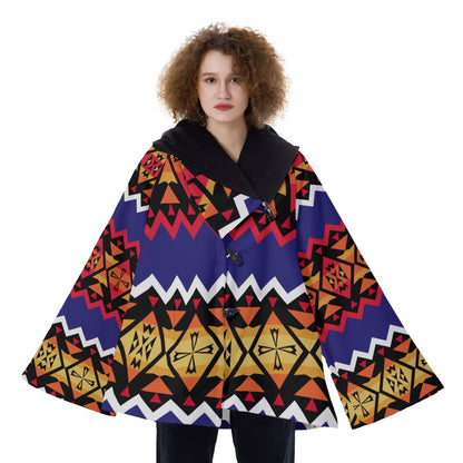 Native American Hooded Flared Coat NBD